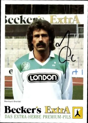 Autogrammkarte Fußballer Reinhard Brendel, FC Homburg, Autogramm