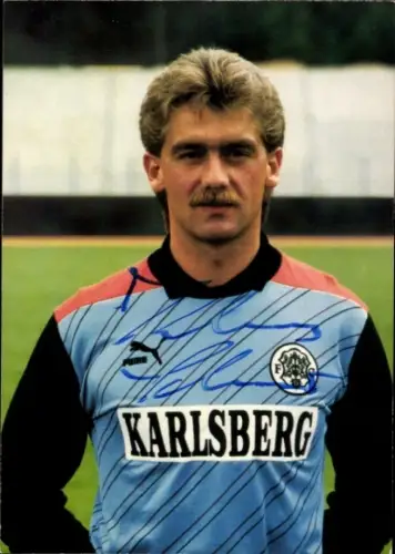Autogrammkarte Fußballer Klaus Scherer, FC Homburg, Autogramm