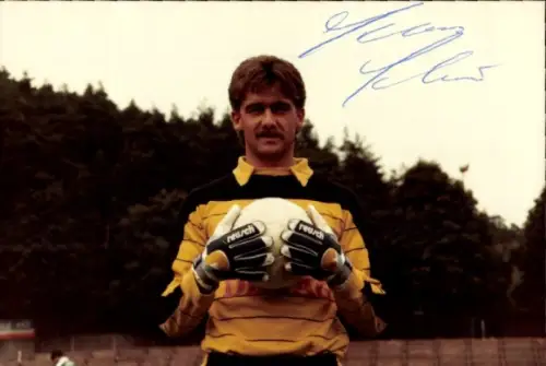 Autogrammkarte Foto Fußballer Klaus Scherer, FC Homburg, Autogramm
