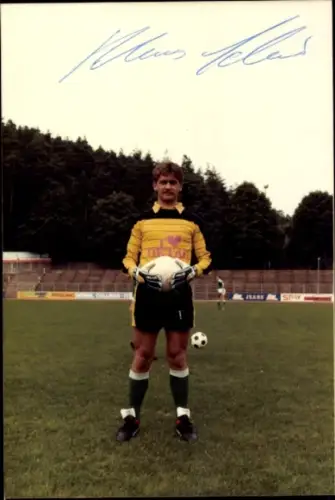 Autogrammkarte Foto Fußballer Klaus Scherer, FC Homburg, Autogramm