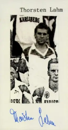 Autogrammkarte Fußballer Thorsten Lahm, FC Homburg, Autogramm