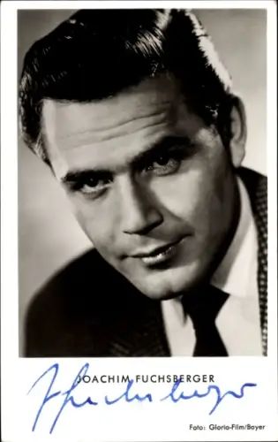 Ak Schauspieler Joachim Fuchsberger, Portrait, Gloria Film, Autogramm