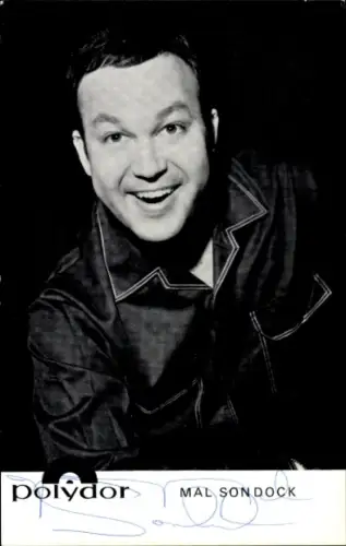 Autogrammkarte Sänger Mal Sondock, Portrait, Autogramm