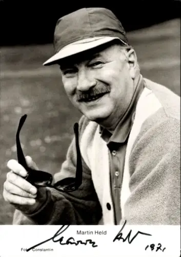 Autogrammkarte Schauspieler Martin Held, Portrait, Autogramm