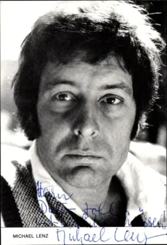 Foto Schauspieler Michael Lenz, Portrait, Autogramm