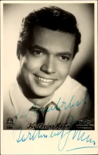 Ak Schauspieler Karlheinz Böhm, Autogramm
