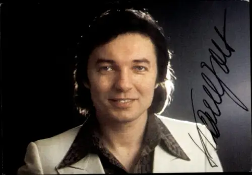 Autogrammkarte Sänger Karel Gott, Das Mädchen aus Athen, Portrait, Autogramm