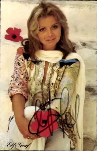 Autogrammkarte Sängerin Elfi Graf, Portrait, Autogramm