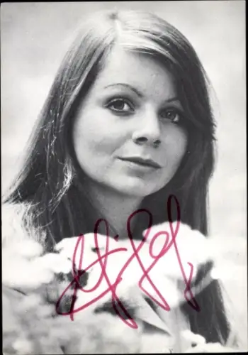Autogrammkarte Sängerin Elfi Graf, Herzen haben keine Fenster, Portrait, Autogramm