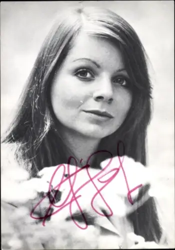 Autogrammkarte Sängerin Elfi Graf, Herzen haben keine Fenster, Portrait, Autogramm