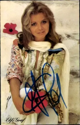 Autogrammkarte Sängerin Elfi Graf, Portrait, Autogramm