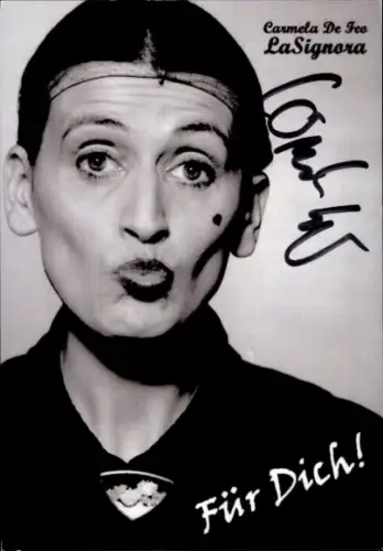 Ak Schauspielerin und Sängerin Carmela De Feo, La Signora, Portrait, Autogramm
