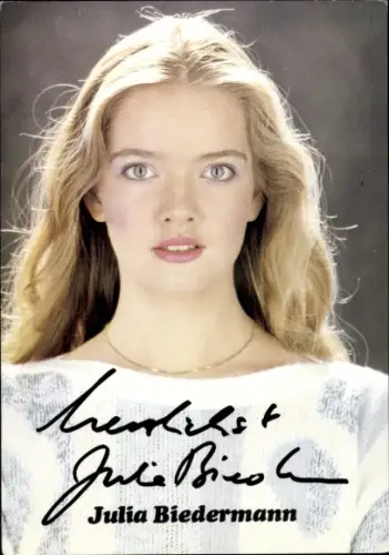 Ak Schauspielerin Julia Biedermann, Portrait, Autogramm