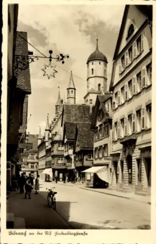 Ak Biberach an der Riß in Oberschwaben, Hindenburgstraße, Geschäfte