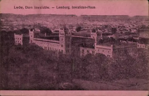 Ak Lwiw Lwów Lemberg Ukraine, Invalidenhaus
