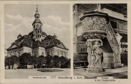 Ak Jelenia Góra Hirschberg Riesengebirge Schlesien, Gnadenkirche, Kanzel