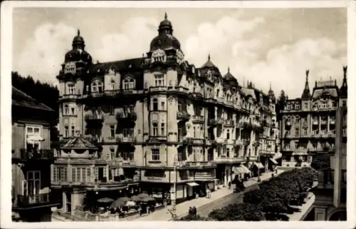 Ak Mariánské Lázně Marienbad Region Karlsbad, Hotel Germania