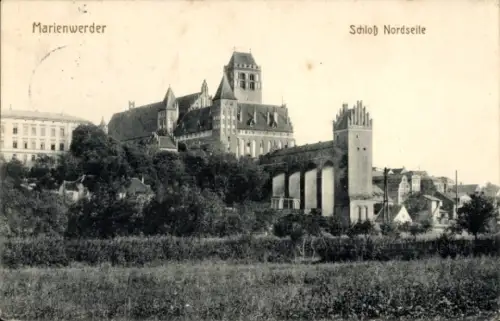 Ak Kwidzyn Marienwerder Westpreußen, Schloss, Nordseite