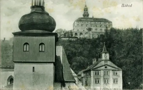 Ak Náchod Region Königgrätz, Teilansicht, Schloss
