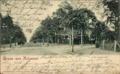 Ak Berlin Wilmersdorf Halensee, Café Grunewald