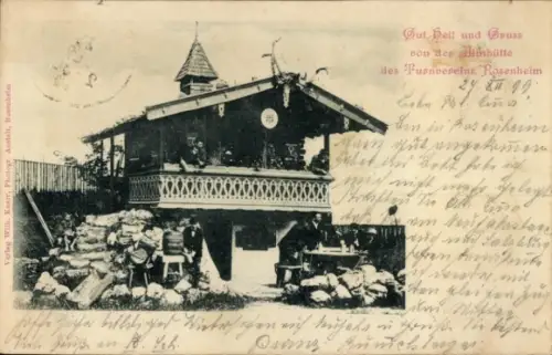 Ak Rosenheim Oberbayern, Almhütte des Turnvereins