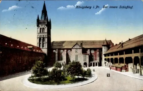 Ak Kaliningrad Königsberg Ostpreußen, innerer Schlosshof