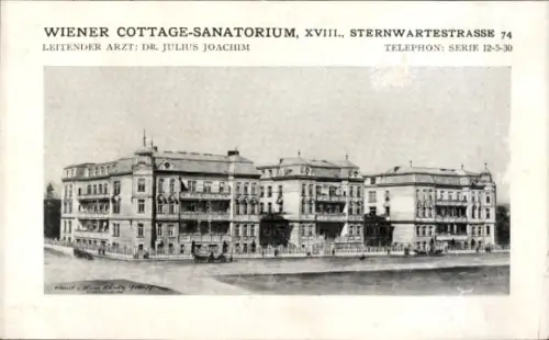 Ak Wien 18 Währing, Cottage Sanatorium, Sternwartestraße 74