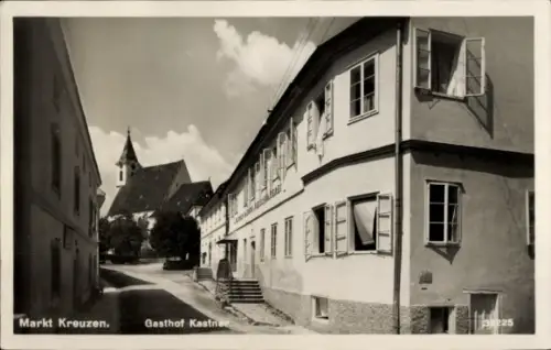 Ak Markt Kreuzen in Oberösterreich, Gasthof Kastner