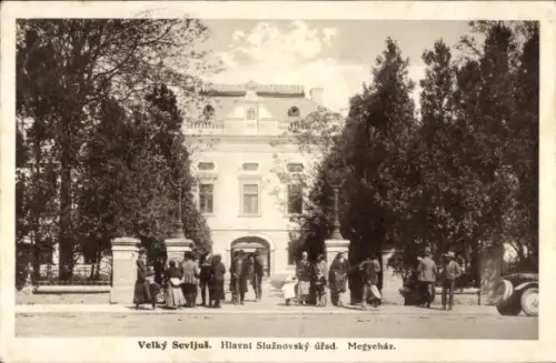 Ak Velky Sevljus Wynohradiw Nagyszöllös Ukraine, Hauptverwaltung, Kreisamt