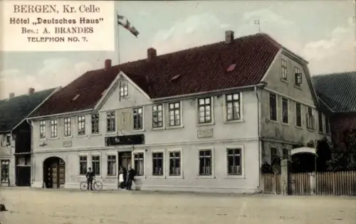 Ak Bergen in der Lüneburger Heide, Hotel Deutsches Haus, Bes. A. Brandes