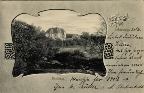 Passepartout Ak Schleswig an der Schlei, Kreishaus