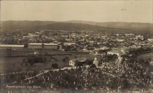 Ak Niš Nisch Serbien, Gesamtansicht, 1. WK