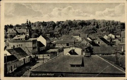 Ak Ujście Usch Netze Posen, Teilansicht