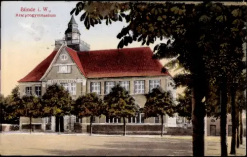 Ak Bünde in Westfalen, Realprogymnasium