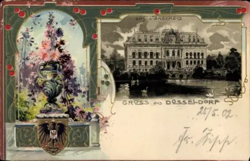 Präge Wappen Passepartout Ak Düsseldorf am Rhein, Ständehaus