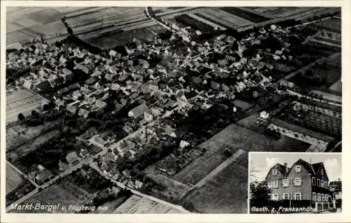 Ak Marktbergel Mittelfranken, Fliegeraufnahme, Gasthof zur Frankenhöhe