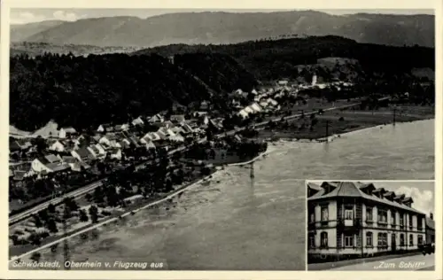 Ak Schwörstadt in Baden Württemberg, Luftaufnahme