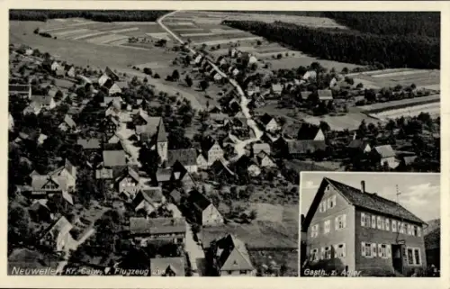 Ak Neuweiler im Schwarzwald, Luftaufnahme, Gasthaus Adler