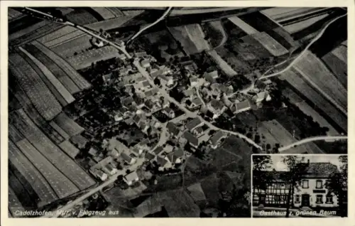 Ak Cadolzhofen Windelsbach Mittelfranken, Luftaufnahme von  Gasthaus z. grünen Baum, ländliche Um