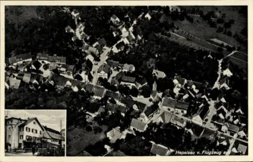 Ak Hepsisau Weilheim an der Teck Schwäbische Alb, Luftaufnahme von  Häuser, Straßen, Landschaft