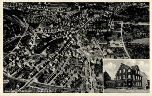 Ak Altenstadt Geislingen an der Steige, Fliegeraufnahme, Café Scheifele