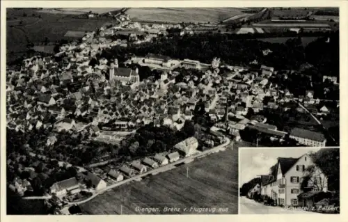 Ak Giengen an der Brenz, Fliegeraufnahme, Brauerei zum Felsen