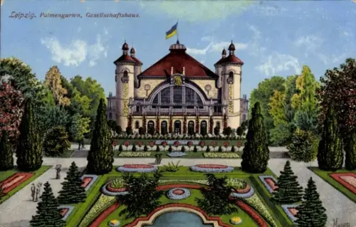 Ak Leipzig, Palmengarten, Gesellschaftshaus