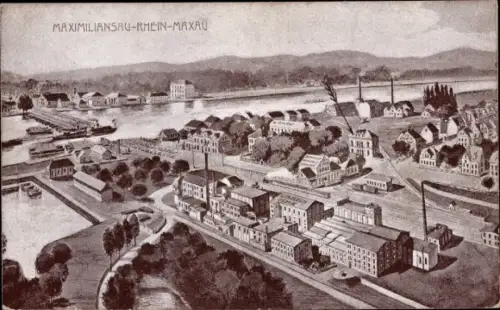 Ak Maximiliansau Wörth am Rhein, Rhein Maxau