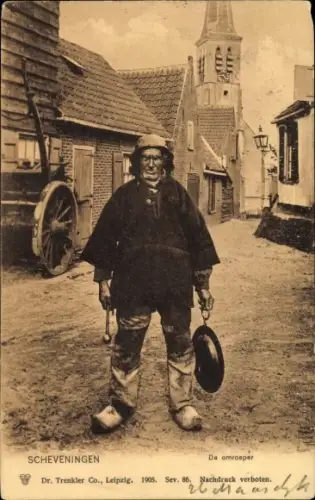 Ak Scheveningen Den Haag Südholland, De omroeper