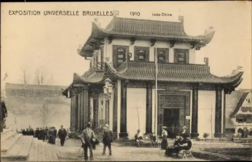 Ak Bruxelles Brüssel, Exposition Universelle 1910, Indochina