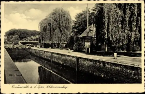 Ak Fürstenwalde an der Spree, Schleusenanlage
