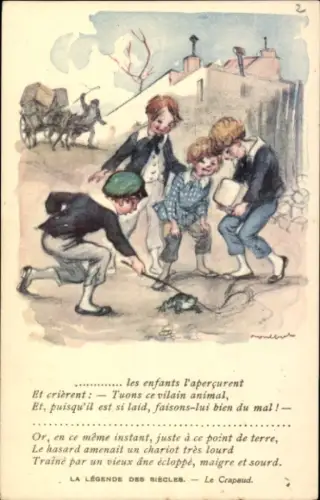 Künstler Ak Poulbot, Francisque, La Legende des Siecles, Le Crapaud