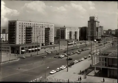 Ak Berlin Mitte, Karl Marx Allee, Café Moskau