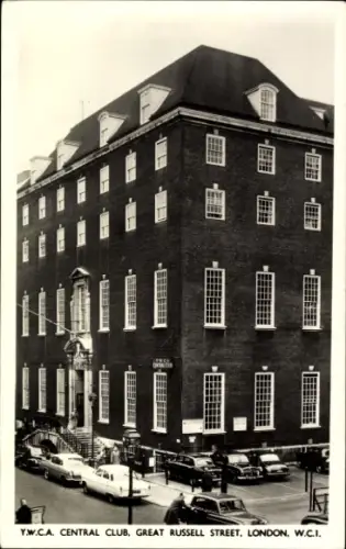 Ak London City England, Great Russell Street, YWCA Central Club